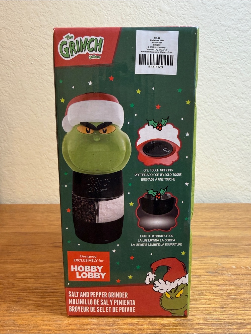 Hobby Lobby Christmas The Grinch Salt And Pepper Grinder